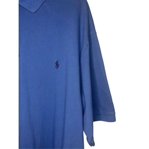 Polo Ralph Lauren Men’s 2XL Tall Collared Polo Shirt Blue Short Sleeve - Picture 2 of 4